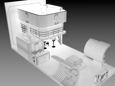 Booth Exhibition Stand a389b 3D model