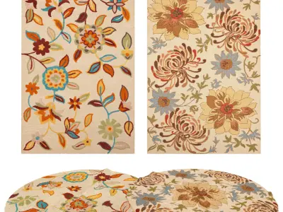 9 in 1 Rug Collection No 29 Low-poly 3D model