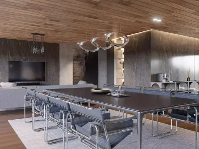 Modern living - A4 3D model