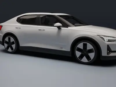 Polestar 2 Low-poly 3D model