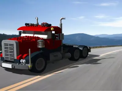 Lego Truck - Big Rig 4955 - CREATOR 3D model