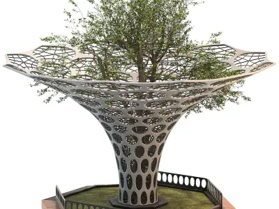Park Shade Structure 02 3D model