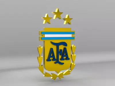 Argentina National Soccer Team Logo 3D model