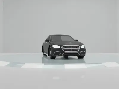 MERCEDES S-CLASS - low poly  3D model