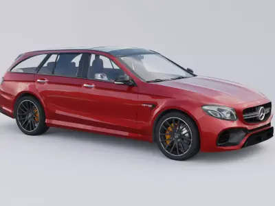 Mercedes-AMG E63 S 4MATIC Estate 2017 Low-poly 3D model