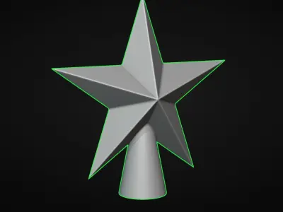 LIT UP EASY STAR ORNAMENT FOR YOUR PINE TREE 3D print model