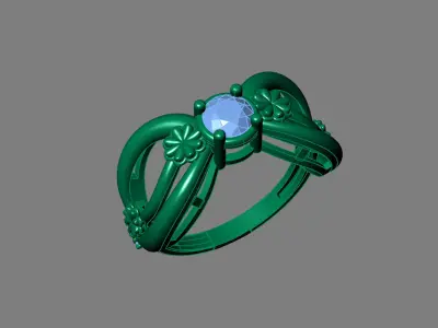 Rings for Women Womens Rings Stone Ring Ready STL 3DM Models  3D print model 25