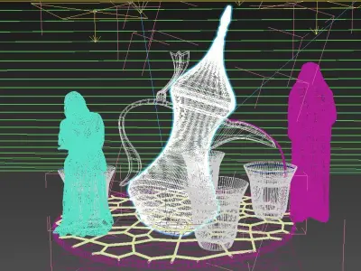 UAE National Day centerpiece Decoration 3D model