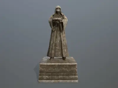 old statue 1 Low-poly 3D model