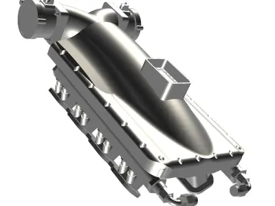 Pro Mod V8 Twin Turbo Intake Manifold Hemi BBC SBC 3D print model
