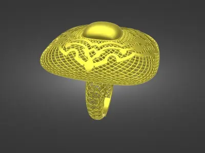 Gold Ring CAD model 3D print model