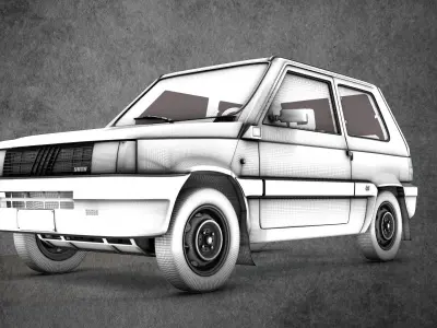 Fiat Panda 4x4 1986 Low-poly 3D model