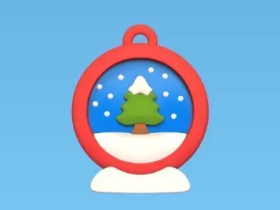 Christmas Tree Ornaments 2 3D Model Collection