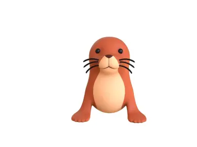 Cartoon Walrus 3D model