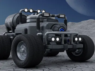 Sci-Fi Rover 3D model