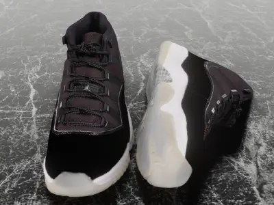 NIKE AIR JORDAN 11 RETRO JUBILEE 3D SHOES Low-poly 3D model