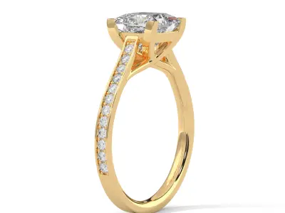 solitaire ring with detail images and 360 render videos 101 3D print model