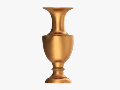 Oriental metal vase 02 3D model