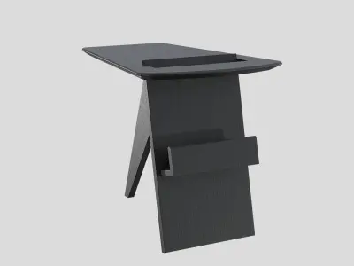MagazineTable-black Lacquered Low-poly 3D model