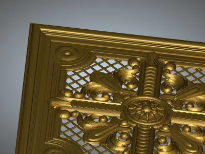 Frame ornate gold ceiling plate 3D print model