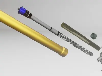 Front Fork uspension Up Side Down for Motorcycle 3D model