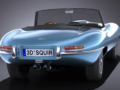 LowPoly Jaguar E-type 1962 Low-poly 3D model