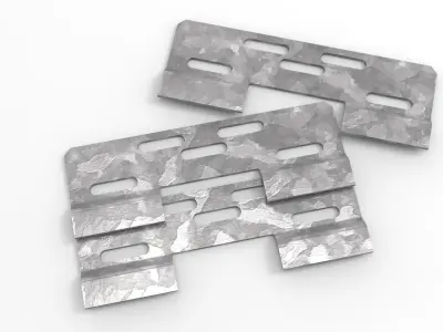 Steel Bracket platten wall Free 3D model
