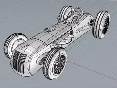 Trike Old race car 3D model