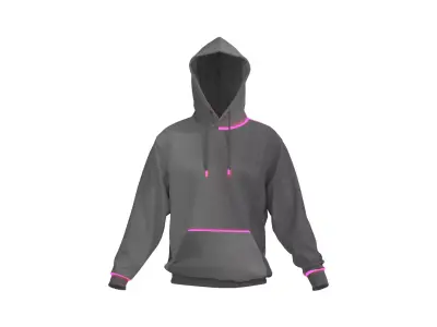 Male Neon hoodie 3D model