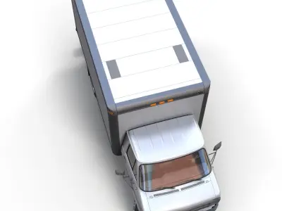 80s box van Low-poly 3D model