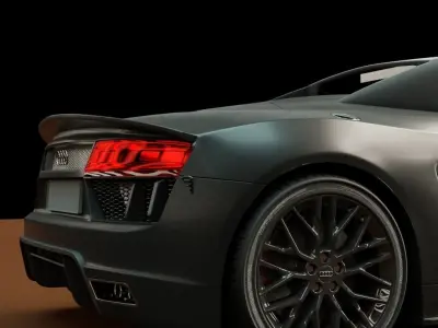 Audi r8 High polygon sports car 3D model