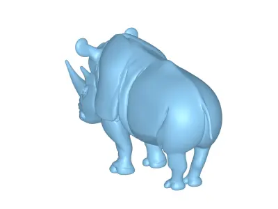 Rhinoceros 3D Printable Model STL OBJ 3D print model