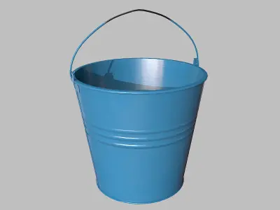 Bucket low-poly with rust Free low-poly 3D model