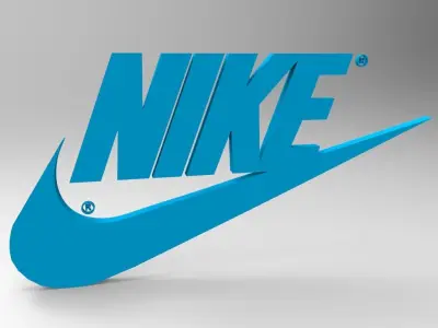 Nike Logo 3D Model Free Free low-poly 3D model