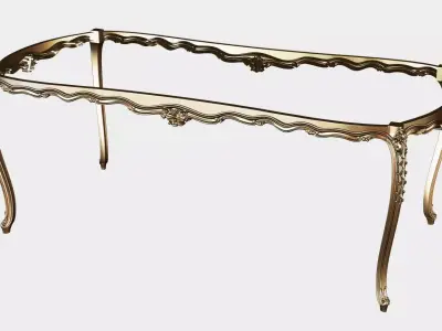 Carved dinner table for cnc 19 3D model