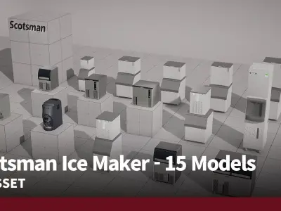 Scotsman Ice Maker - 15 Models Low-poly 3D model