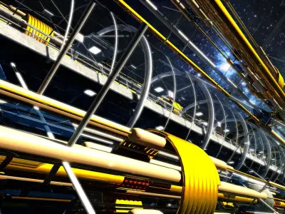 Sci fi Tunnel 3D model