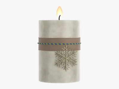 Candle Christmas DIY 03 3D model