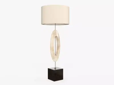 Table lamp with lampshade 04 3D model