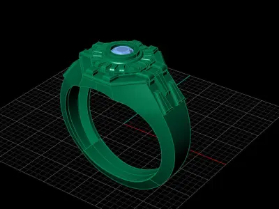 Print Ready STL 3DM  Gents Rings Diamond Men Ring  3D print model 30