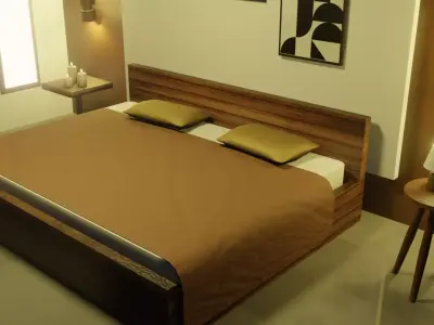 Luxury Bedroom Low-poly 3D model