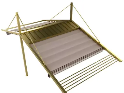 Motorized Pergola 3a brass satin polished 3D model