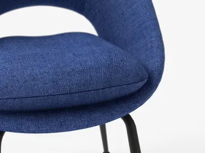 Orb Dining Chair in blue finish Low-poly 3D model