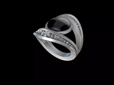 Bague Lys 3D print model