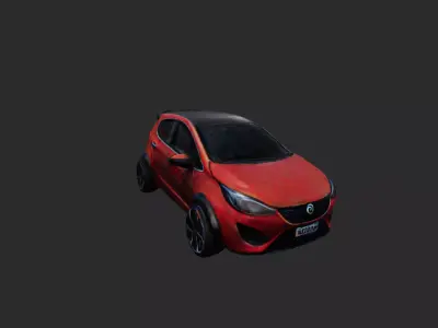 Modern Car low poly 3D model