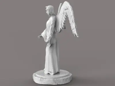 The Angel Statue Low-poly 3D model