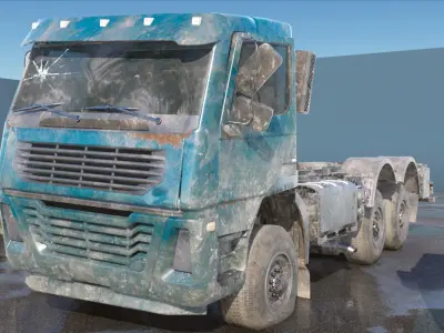 UE4 Abandoned Truck Pack Low-poly 3D model
