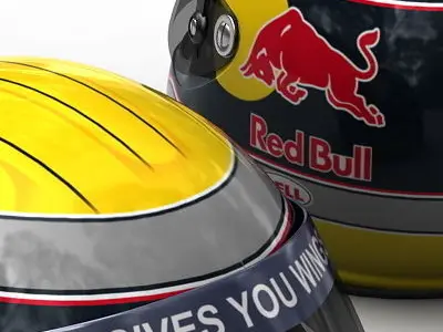 Helmet F1 2009 Sebastien Buemi 3D model