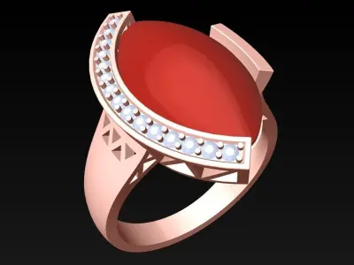 Stone Ring  - GN259 3D print model