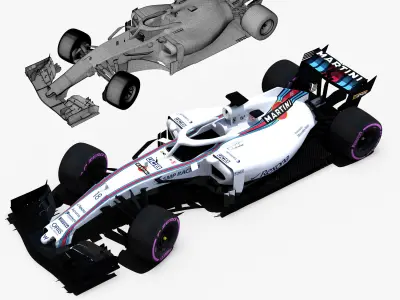 Williams FW41 Car Low-poly 3D model